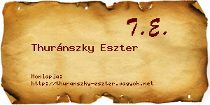 Thuránszky Eszter névjegykártya